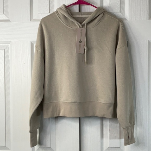 Harmony Balance Women’s Tan Hoodie Sweatshirt Size S - Picture 2 of 9